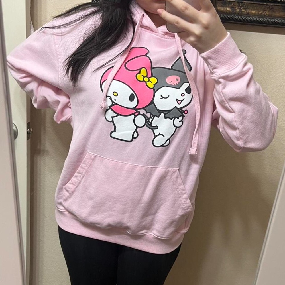 Pink My Melody and Kuromi Sanrio Hoodie